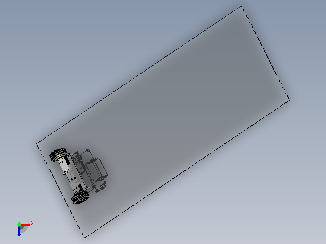 自平衡机器人SolidWorks设计附3dxml俯视图