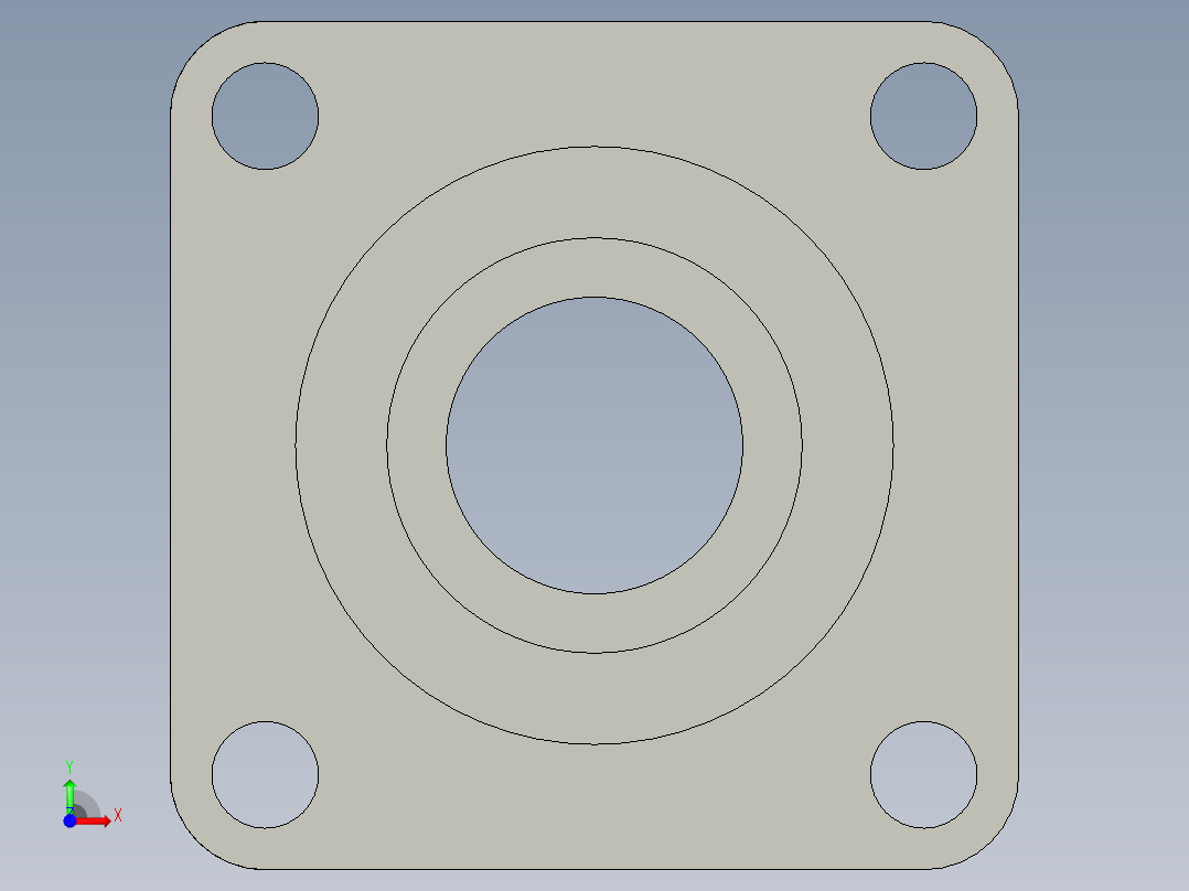 带座轴承UCF210-TR d=50前视图