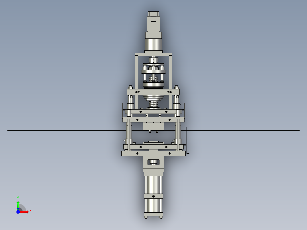 3冲坑机构------总装前视图