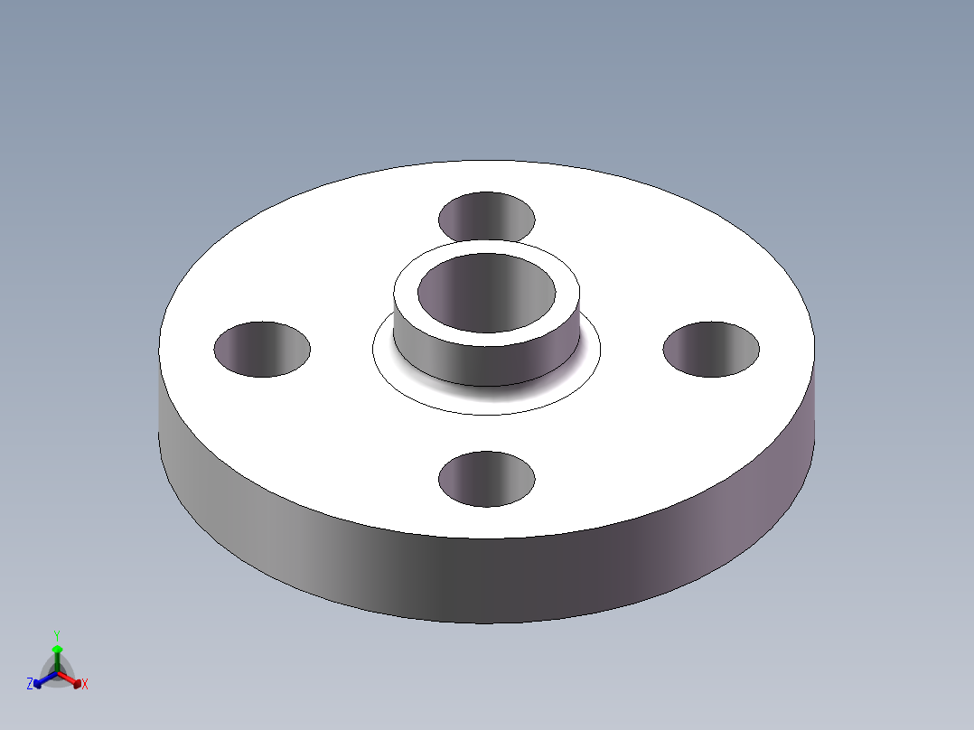 FLANGE_DN150_PN10_U-PVC正等轴测图