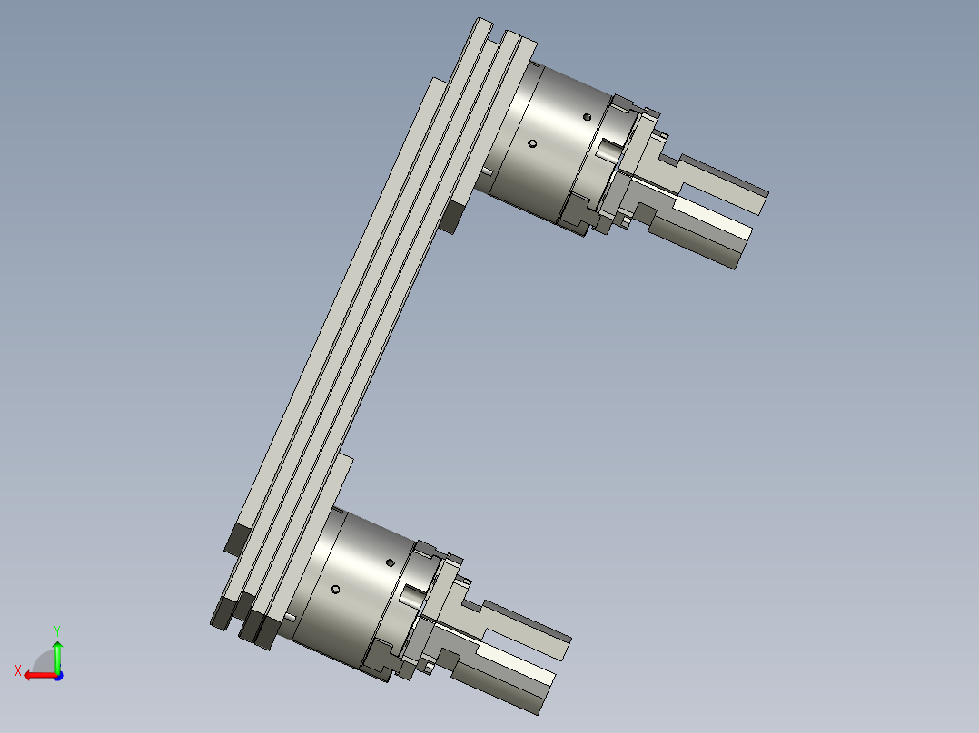 气动夹爪组件一抓2后视图