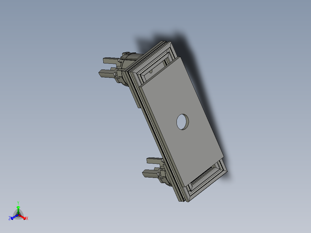 气动夹爪组件一抓2正等轴测图