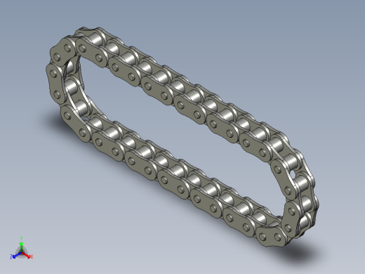 行李箱自动组装生产线设计-08B14齿链轮与链轮之间链条间距为88正等轴测缩略图