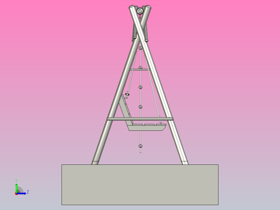 儿童秋千和梯子左视图