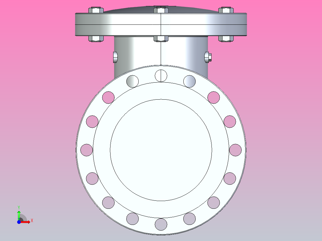 H44H-64钢制旋启式止回阀[H44H-64]400前视图