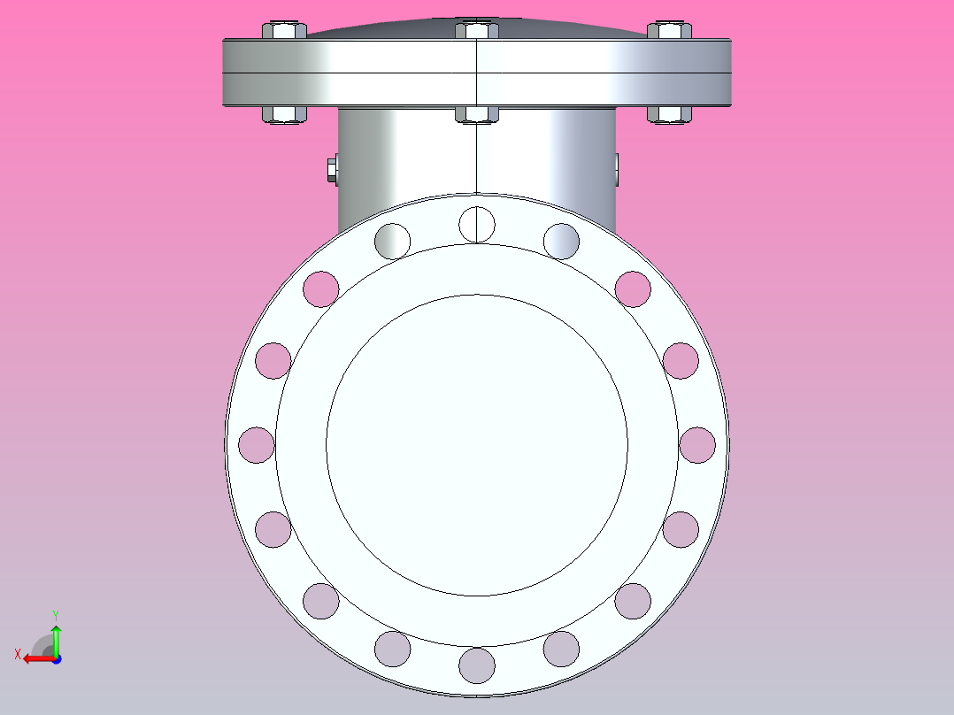 H44H-64钢制旋启式止回阀[H44H-64]400后视图