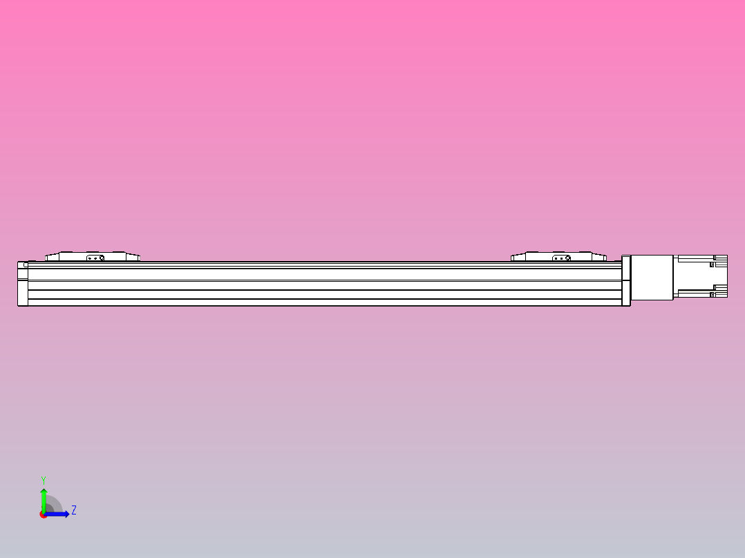 滚珠丝杠线性轴TPA-GCRS-80-1610C-L225-M-M20-N3左视图
