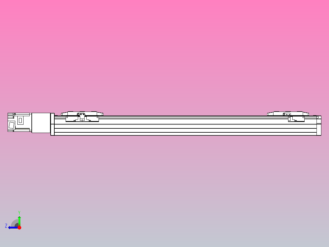 滚珠丝杠线性轴TPA-GCRS-80-1610C-L225-M-M20-N3右视图