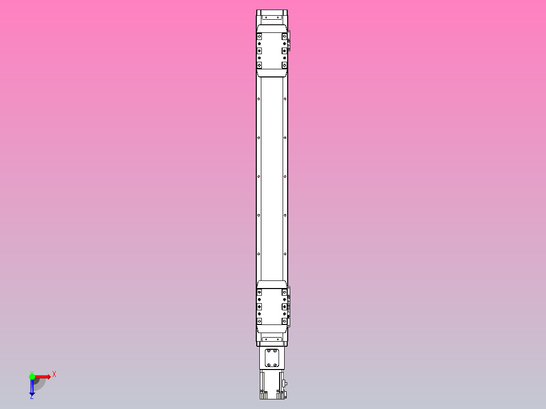 滚珠丝杠线性轴TPA-GCRS-80-1610C-L225-M-M20-N3俯视图