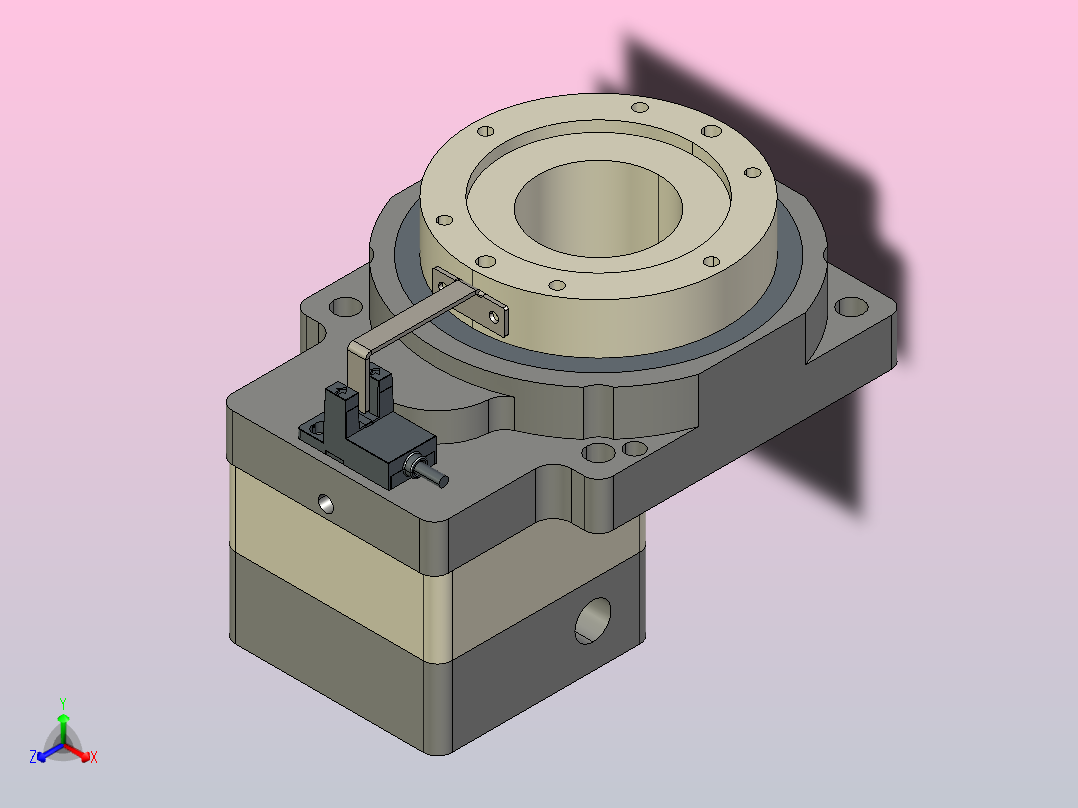85中空旋转平台-适配57步进电机ZCT85-5-57步进主视图