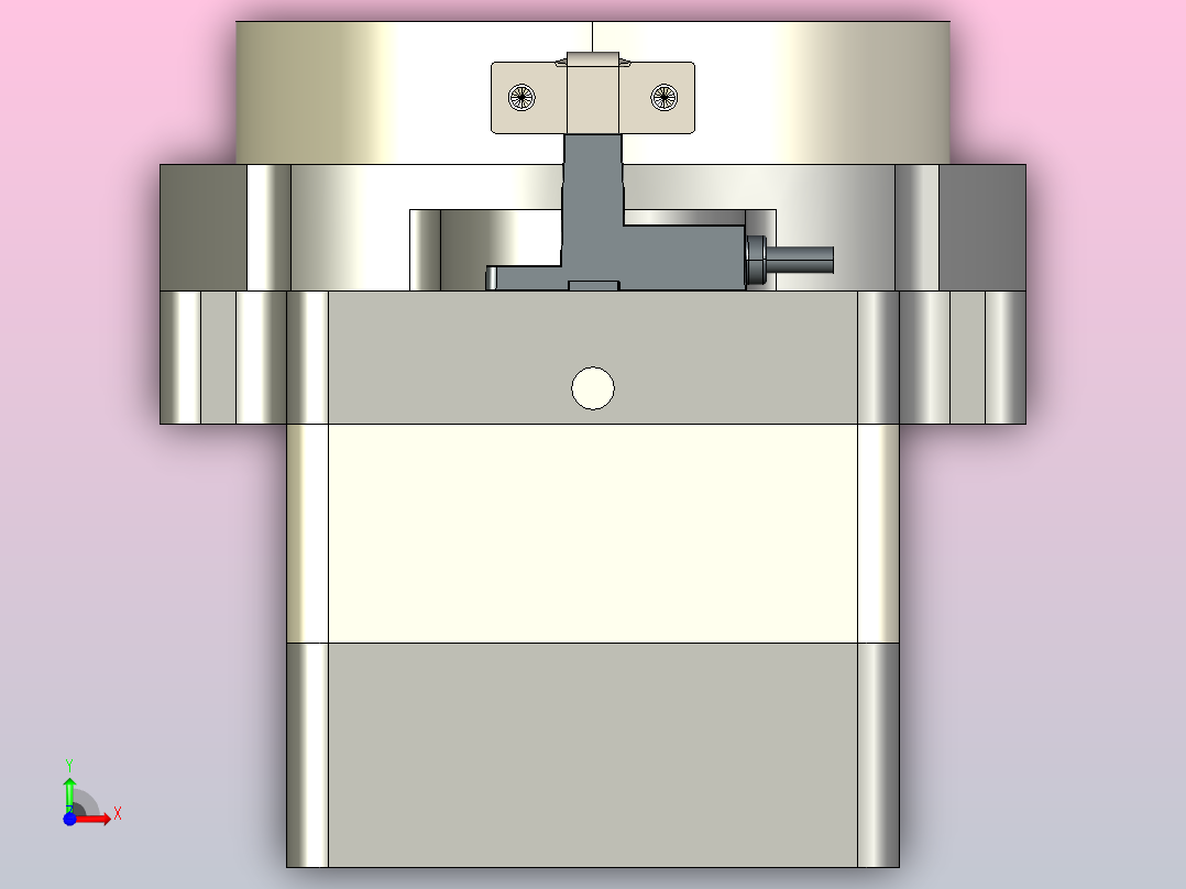 85中空旋转平台-适配57步进电机ZCT85-5-57步进前视图