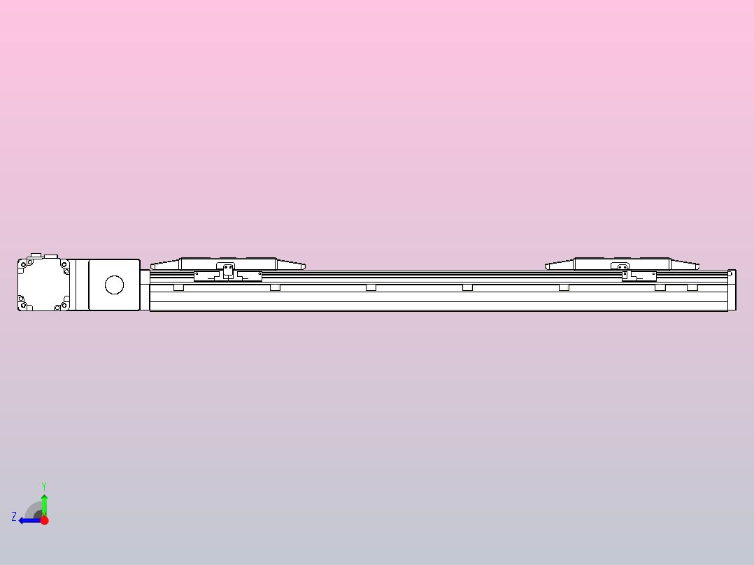 皮带直线轴双滑块型TPA-GCBS-150-P80-L175-QL-M75-N3右视图