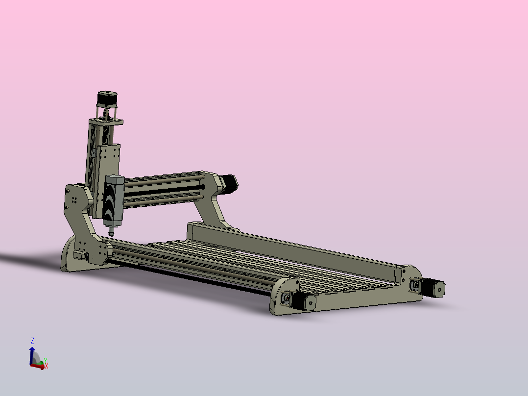 CNC数控3轴主视图