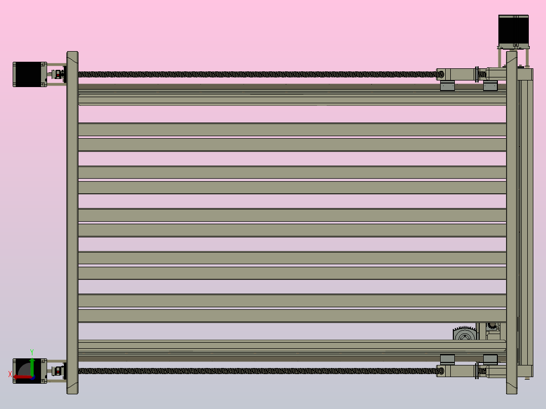CNC数控3轴后视图