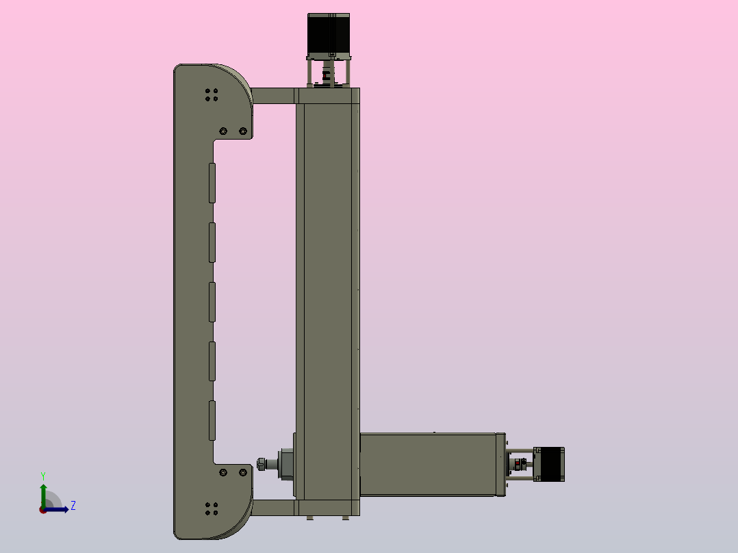 CNC数控3轴左视图