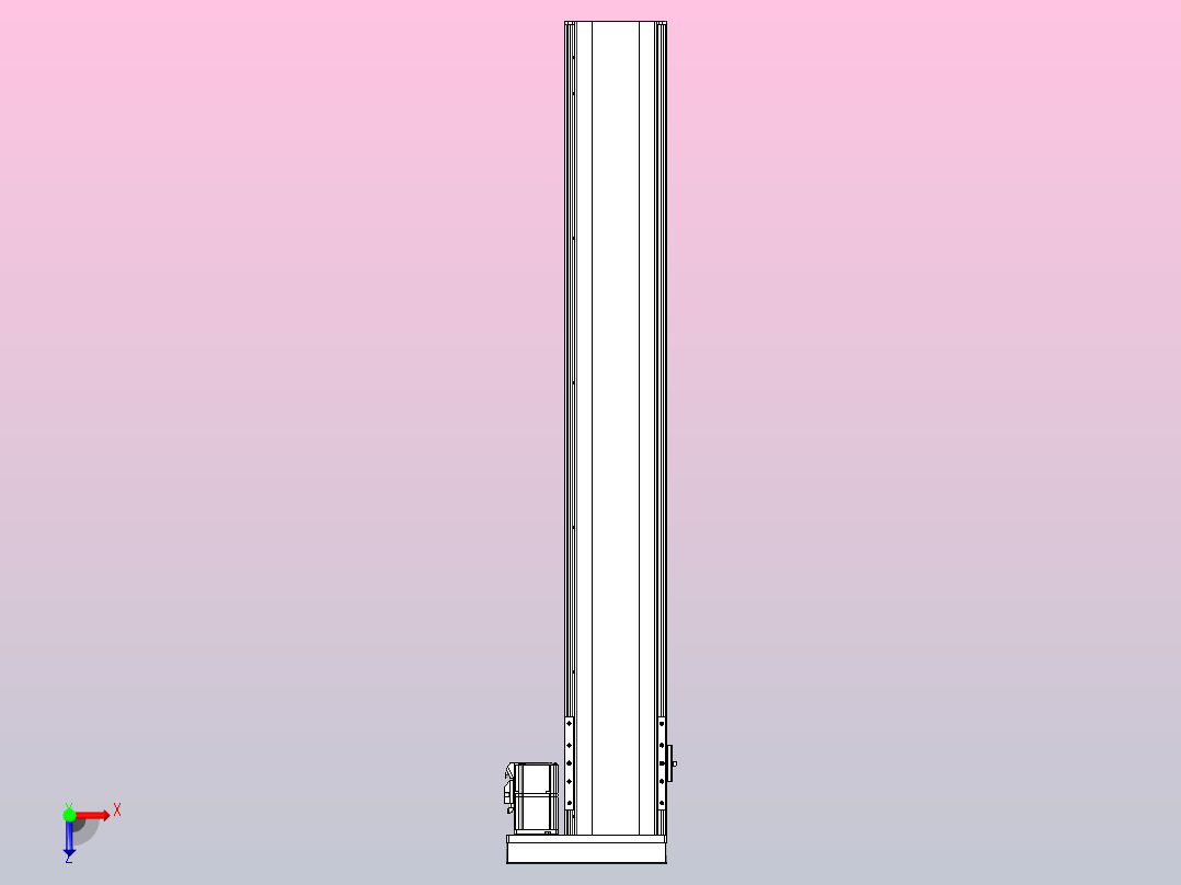 日规模组半封闭丝杆TPA-HNR-140D-2010C-L900-ML-Y-P40-N3俯视图