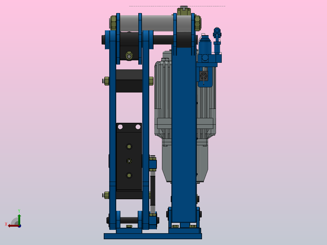 YP41系列电力液压盘式制动器YP41-4500-1000×30-ⅡB-CL.RL.WL.HL后视图