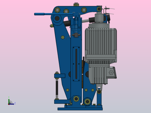 YP41系列电力液压盘式制动器YP41-4500-1000×30-ⅡB-CL.RL.WL.HL左视缩略图
