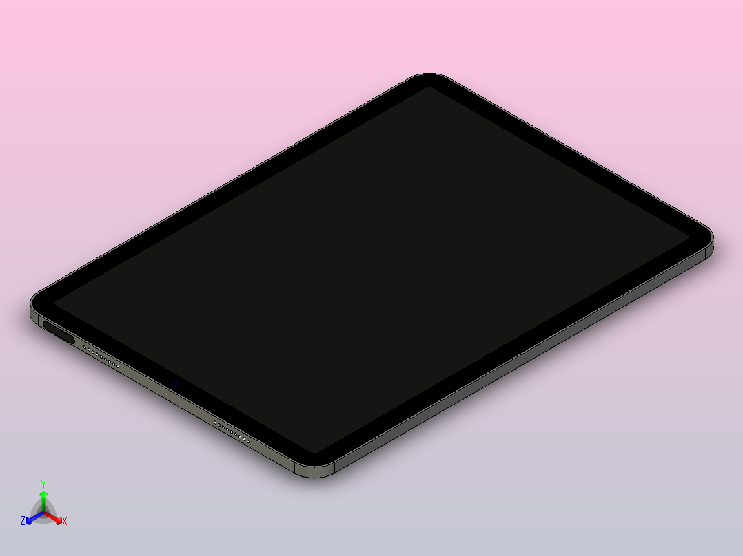 苹果iPad Air正等轴测图