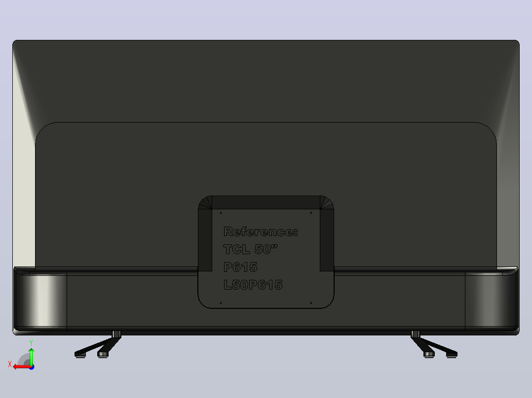 TCL 50英寸P615液晶电视 型号L50P615后视图
