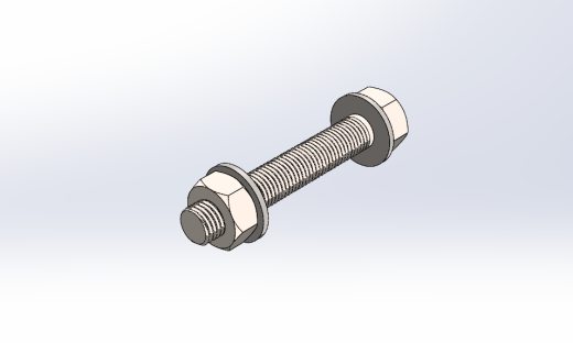带锁紧螺母的锌钩环螺栓- M12x75mm缩略图