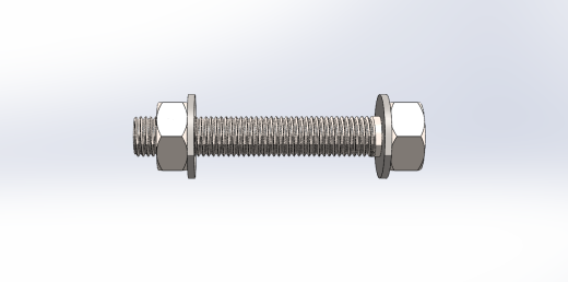 带锁紧螺母的锌钩环螺栓- M12x75mm缩略图