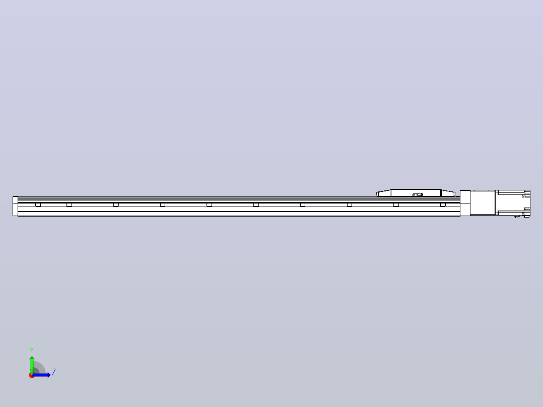 滚珠丝杠直线轴内置导轨TPA-GCR-170-2510C-L1150-M-M75-N3左视图