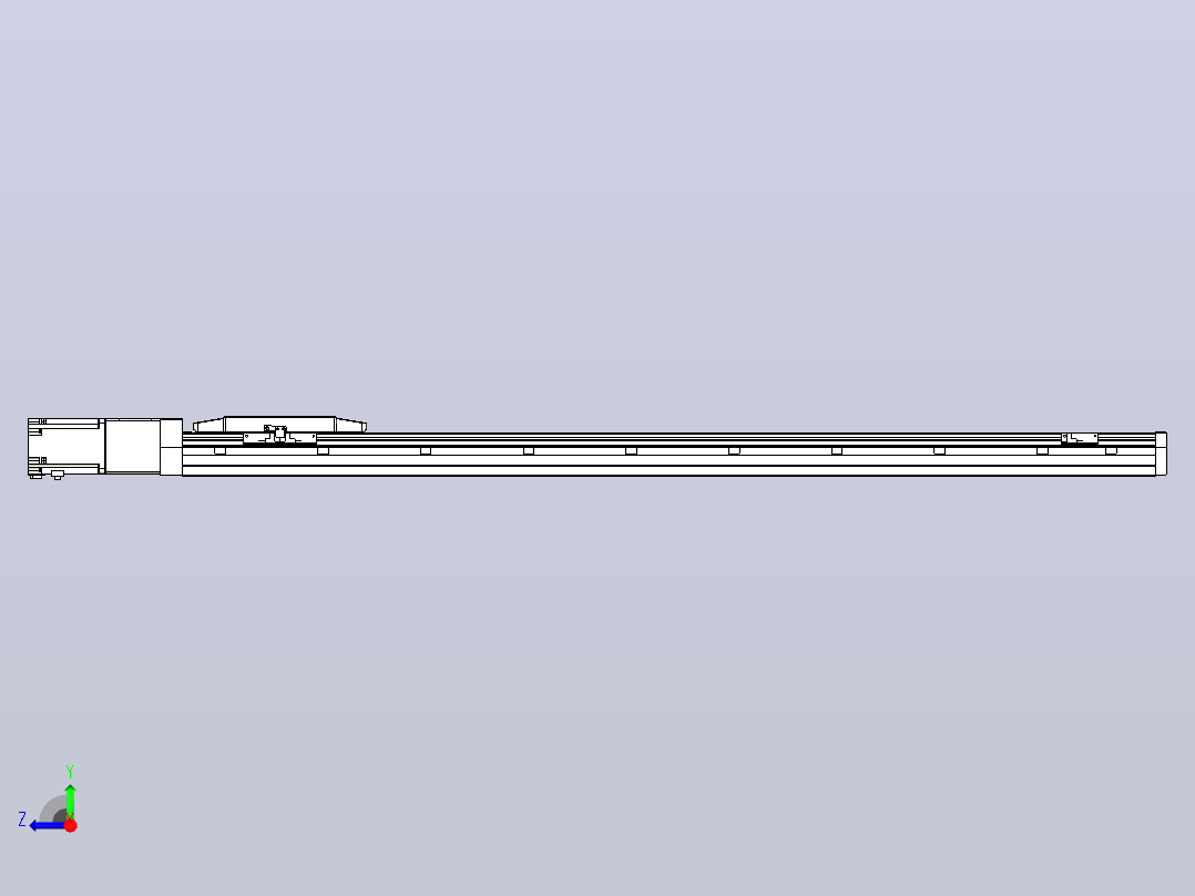 滚珠丝杠直线轴内置导轨TPA-GCR-170-2510C-L1150-M-M75-N3右视图