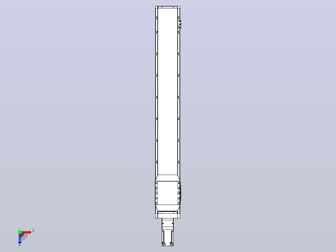 滚珠丝杠直线轴内置导轨TPA-GCR-170-2510C-L1150-M-M75-N3俯视图
