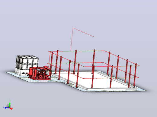 1比1细水雾系统泵组建模