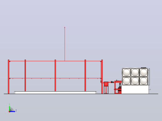 1比1细水雾系统泵组建模左视缩略图