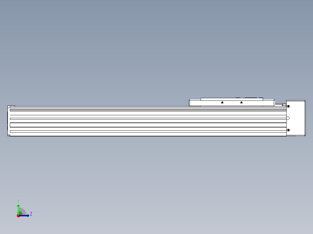 滚珠丝杠直线轴带导轨全封闭TPA-HCR-140D-2010C-L350-MR-C-P40-N3左视图
