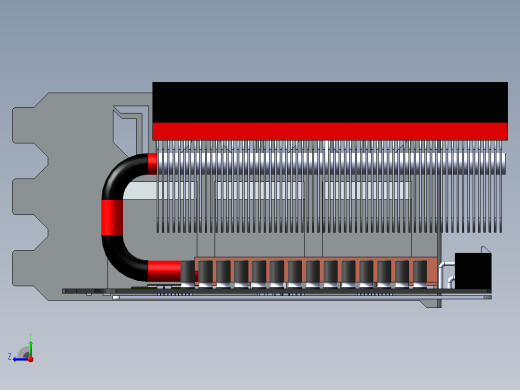 SabreImortalX3极端空气冷却器版三个GTX980gpu的单个pcb右视缩略图