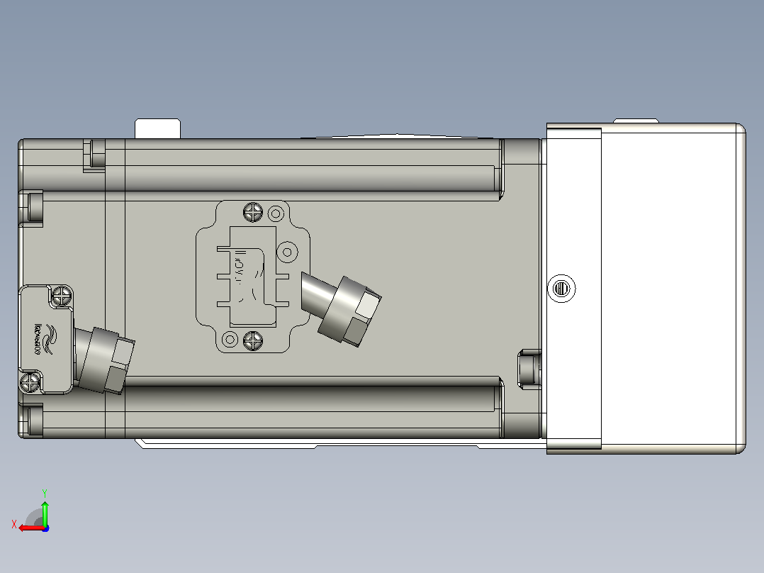 皮带直线轴半封闭可选导轨TPA-HNB-105D-90-L800-MR-C-P20-N3后视图