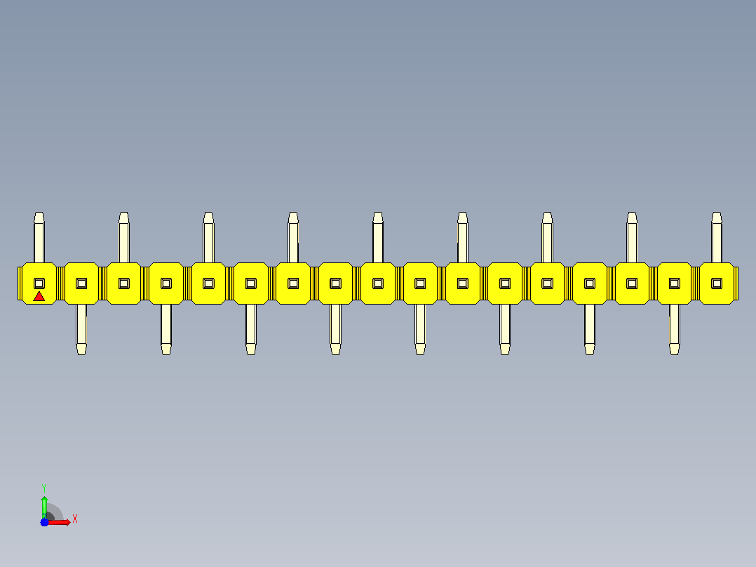 DS1022彩色排针 黄色 17P 100密尔 SMT 类型 R1 版本1.0.zip.zip前视图