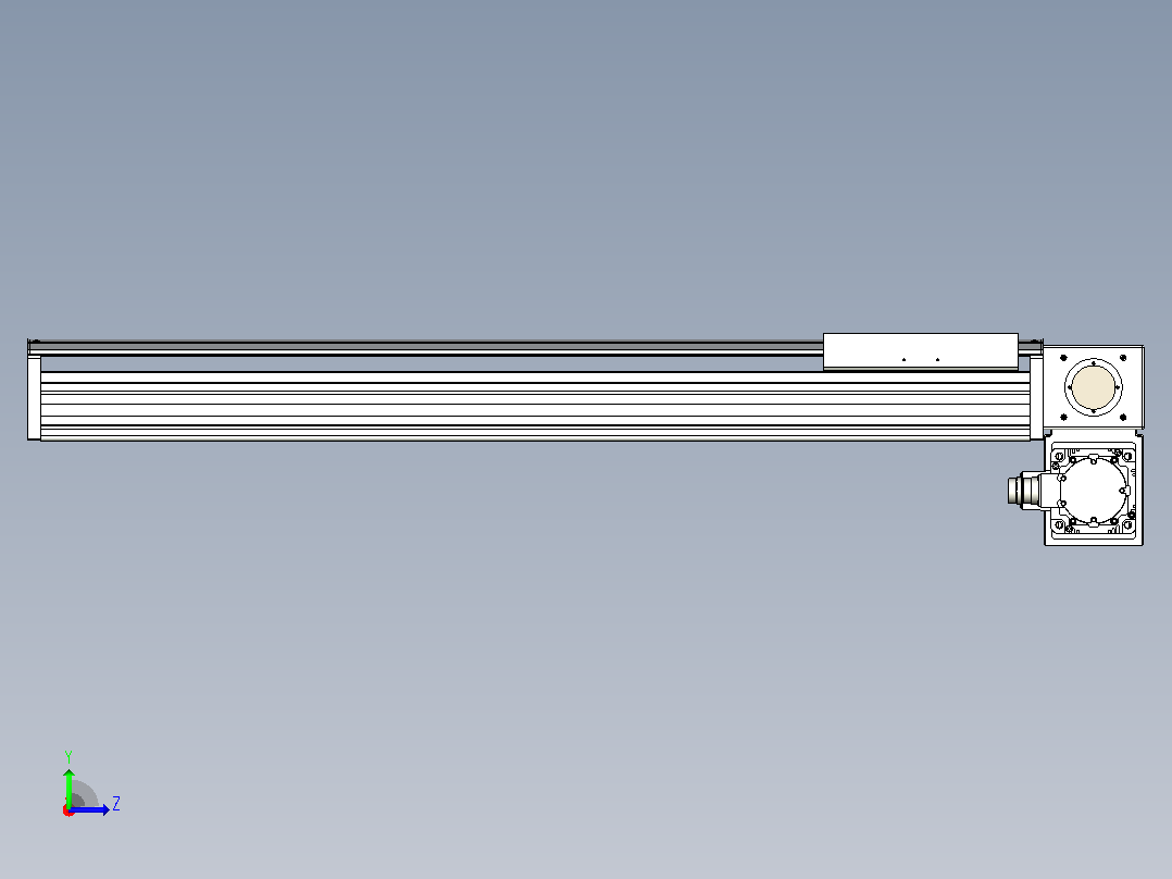 皮带直线轴半封闭可选导轨TPA-HNB-220D-176-L800-RP-Y-P1K-N3左视图