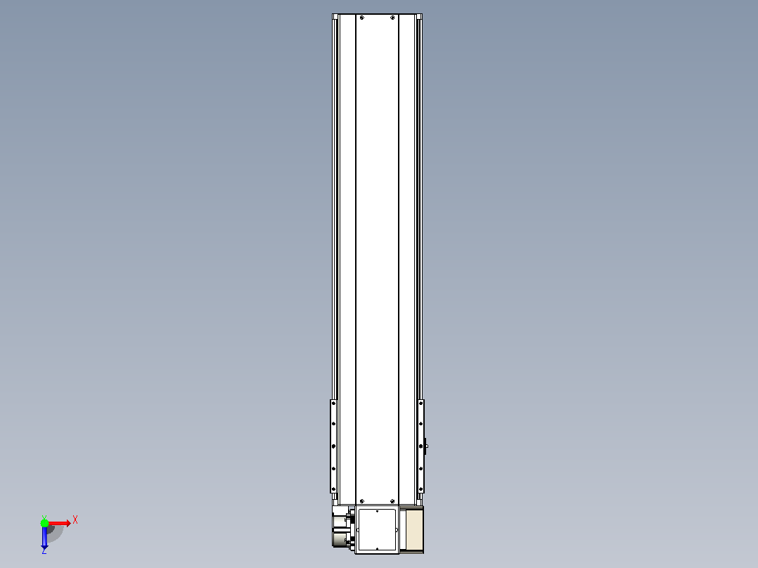 皮带直线轴半封闭可选导轨TPA-HNB-220D-176-L800-RP-Y-P1K-N3俯视图