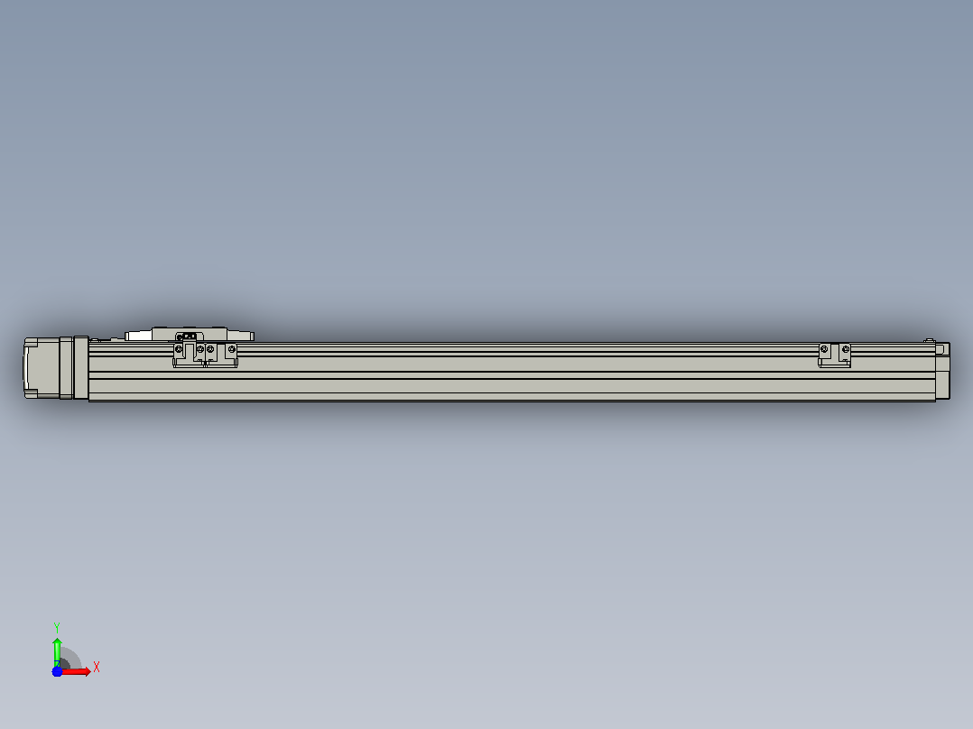 GTH4-L#-450-BR-M05-C3 GTH4内嵌式螺杆滑台 电机右折 TOYO滑台前视图