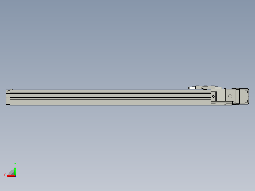 GTH4-L#-450-BR-M05-C3 GTH4内嵌式螺杆滑台 电机右折 TOYO滑台后视图