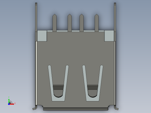 USB A连接器B13.7垂直前视缩略图
