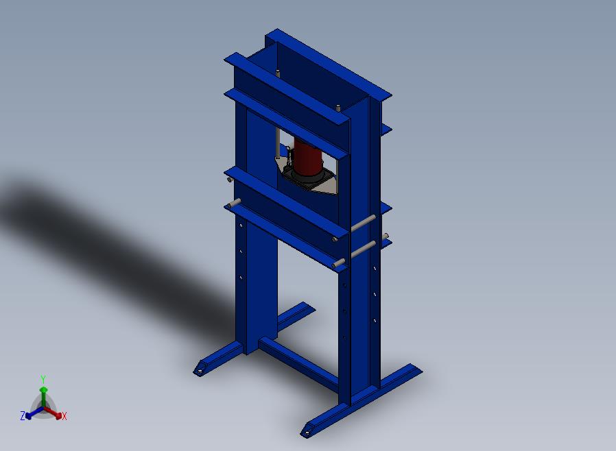 A32-压瓶机（一种非简单的冲压设备）正等轴测图