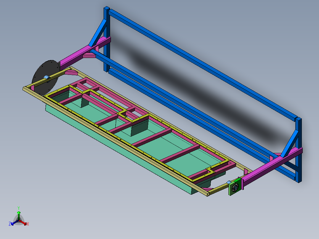 旋转焊接工装正等轴测图