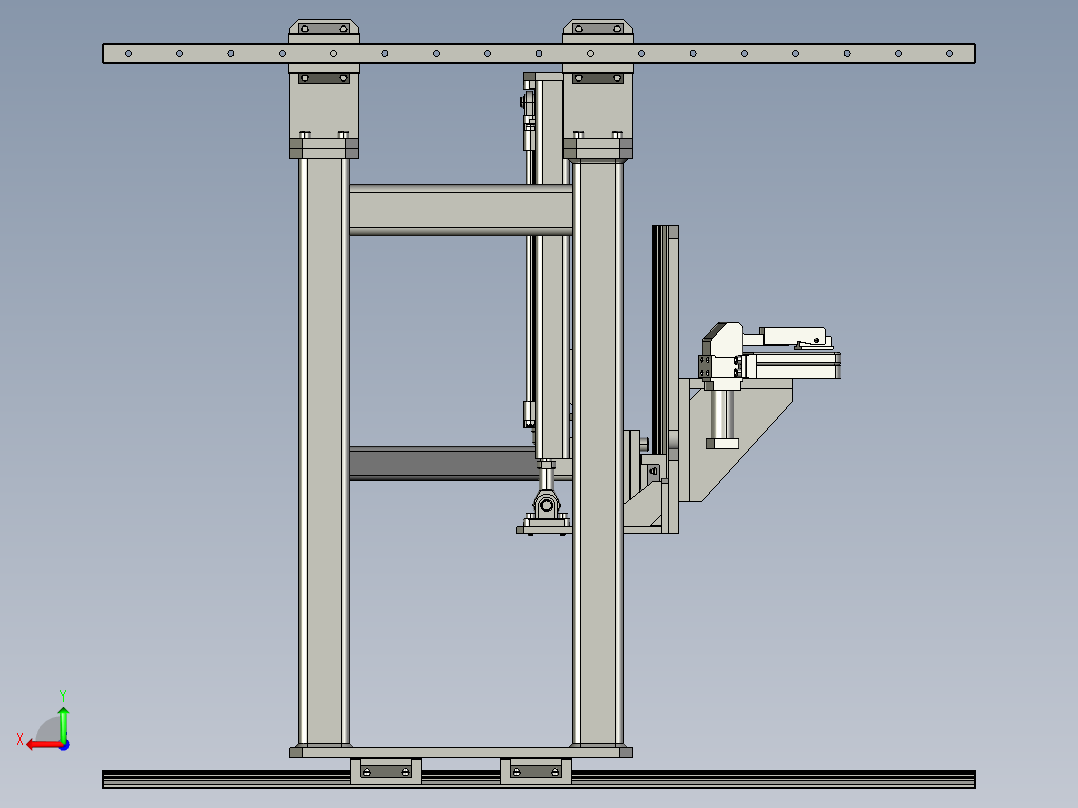 线圈端部移动夹3D模型后视图