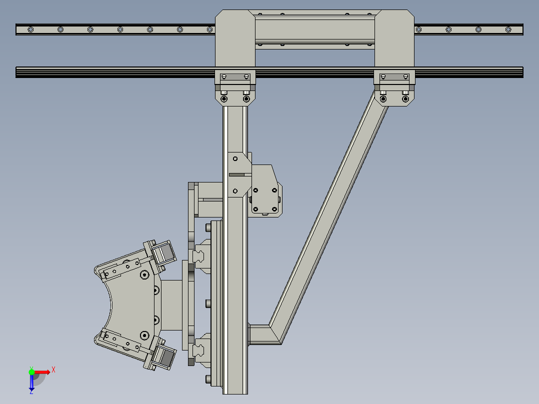 线圈端部移动夹3D模型俯视图