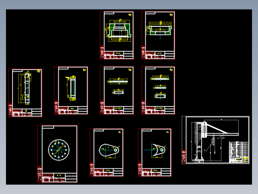 手动柱吊全套图纸