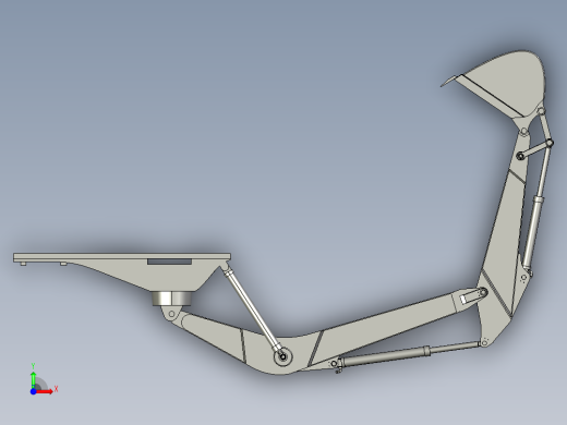 普通挖掘机反铲装置的结构设计与研究（毕业设计含proe文件及运动仿真）前视缩略图