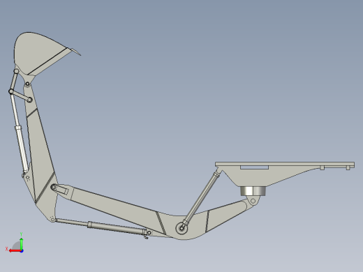 普通挖掘机反铲装置的结构设计与研究（毕业设计含proe文件及运动仿真）后视缩略图
