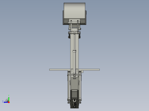 普通挖掘机反铲装置的结构设计与研究（毕业设计含proe文件及运动仿真）右视缩略图