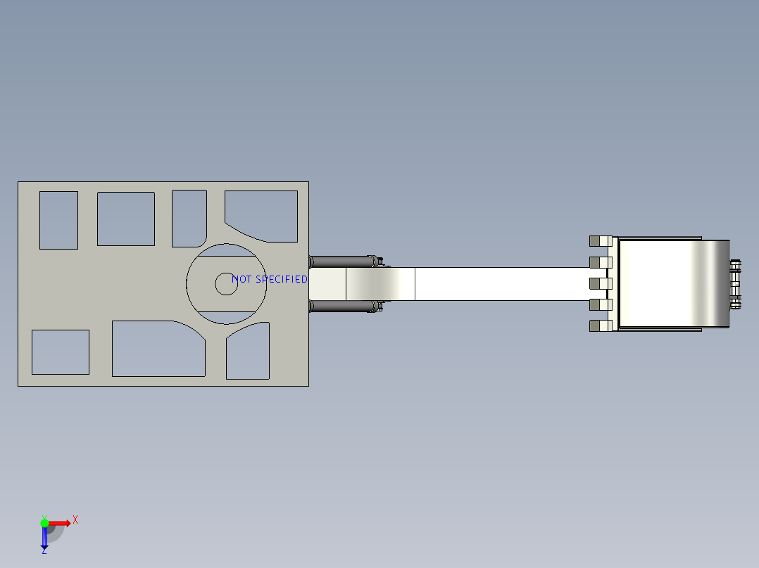 普通挖掘机反铲装置的结构设计与研究（毕业设计含proe文件及运动仿真）俯视图