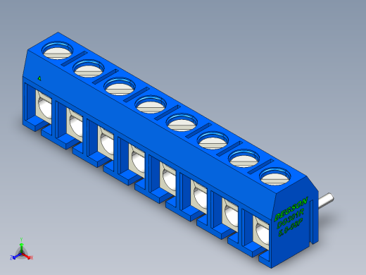 DEGSON DG301 系列 5.0mm 接线端子-DG301R-5.0-08P-12-00AH正等轴测缩略图